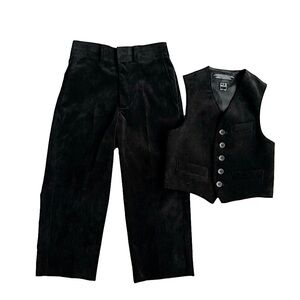 IKE BEHAR Boy’s 2 piece Black Dress Pants and Vest, sz. 6 yrs